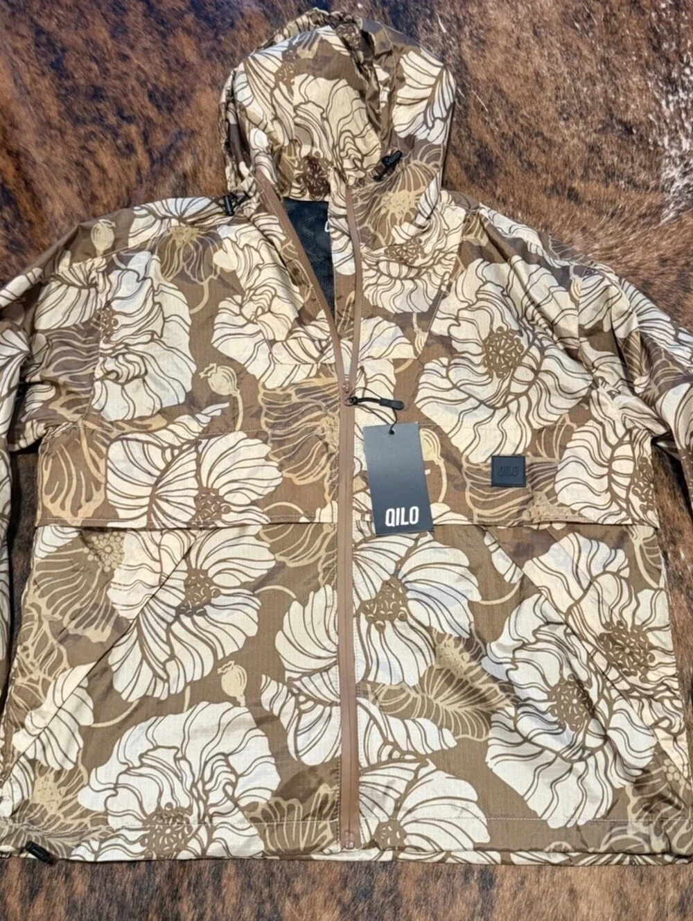 QILO x Bad Moon Gen 3.1 Poppies Windbreaker Bronze Khat Size Small NWT Rare